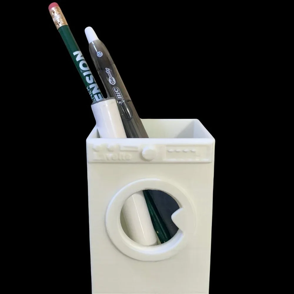 Mini Washer 3D Printing Cup Holder Desk Organizer Washing Machine Detergent Tabs